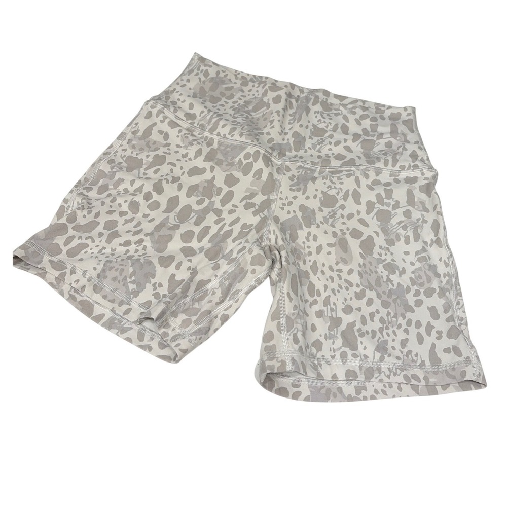 lululemon athletica Neutral Taupe Print Bike Shorts